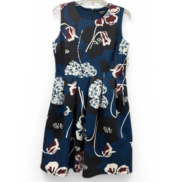 Roz & Ali Dresses & Skirts - Roz & Ali Navy Floral Womens Dress Size 10P Sleeveless
